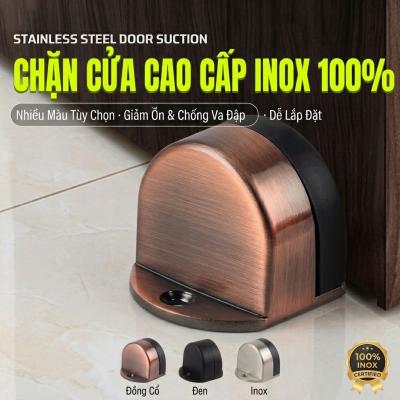 Chặn Cửa Bán Nguyệt Inox 100% - Chống Va Đập, Giảm Ồn (Dán/Khoan)