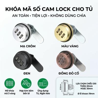 Ổ Khóa Số Mật Mã Tròn Dành Cho Tủ Locker, Ngăn Kéo